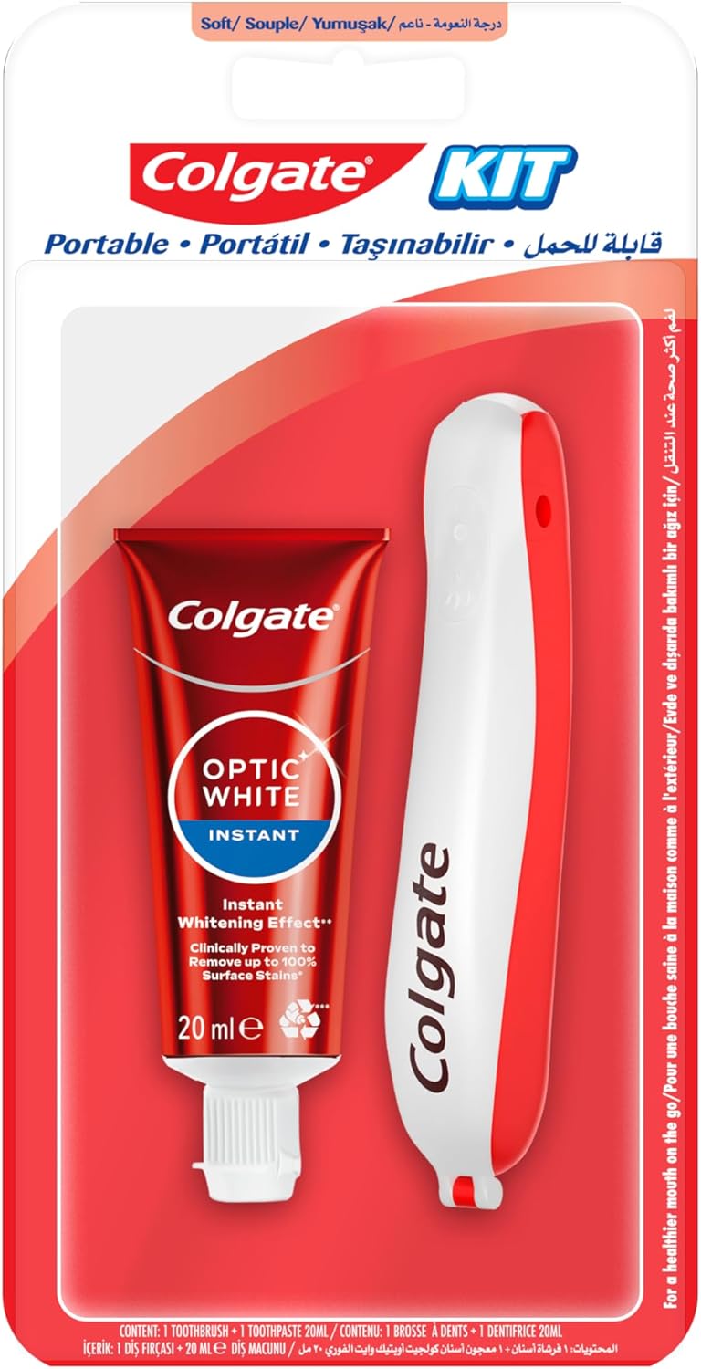 Colgate Portable Travel Oral Care Kit with Optic White